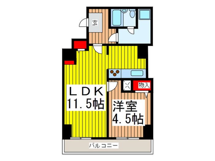 ノースピア上落合２号棟(402)の物件間取画像