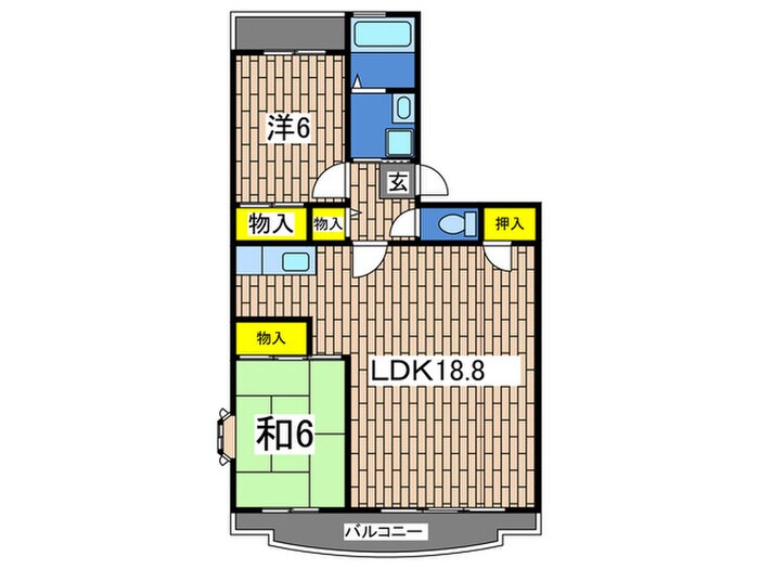 エスポワ－ル名瀬の物件間取画像