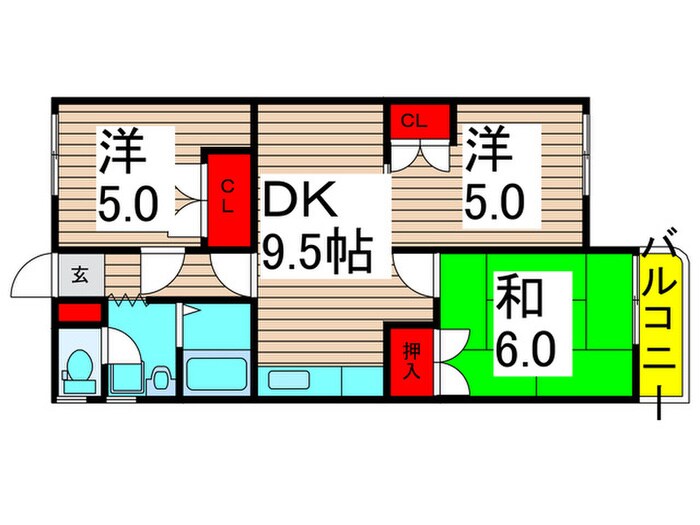 エクセルエステ－ト吉田No1の物件間取画像