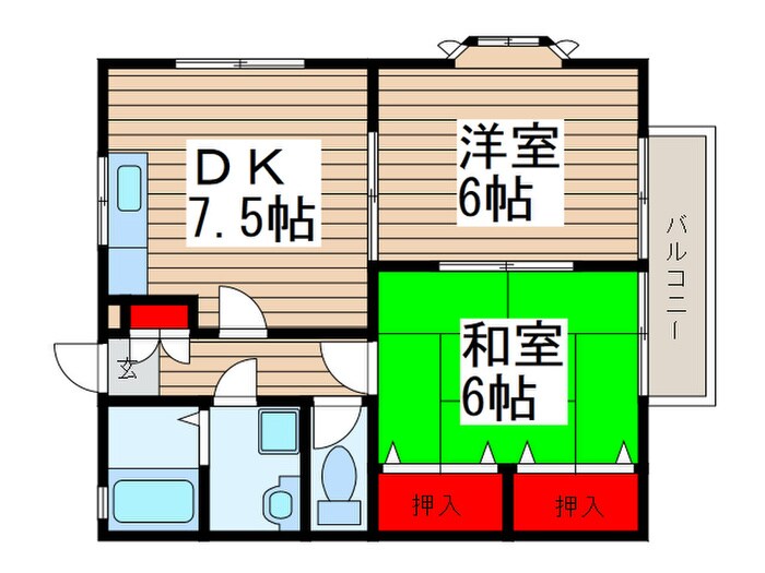 アビタシオンゼフィ－ルの物件間取画像