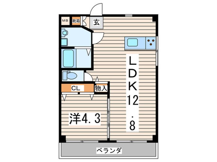 新山下三番館の物件間取画像