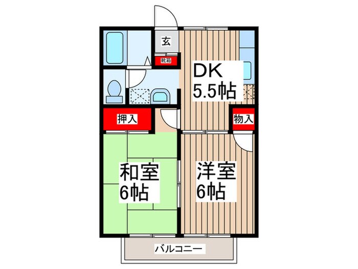 アドニス狭山の物件間取画像