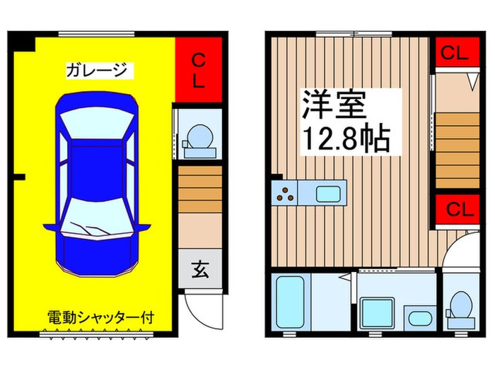 川越ガレージハウスの物件間取画像