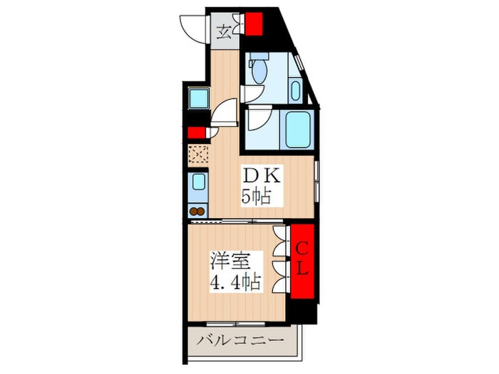 プラウドフラット新宿河田町の物件間取画像