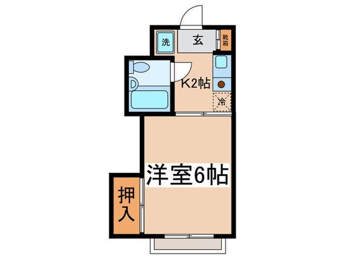 メ－ゾンタマ２の物件間取画像