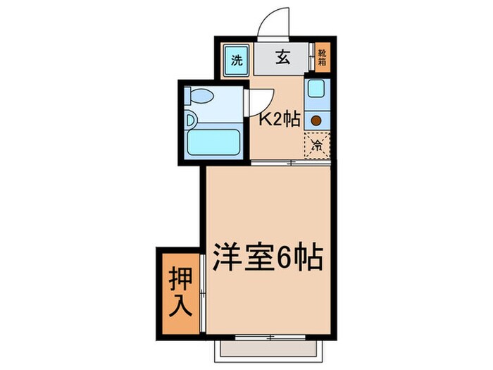 メ－ゾンタマ２の物件間取画像