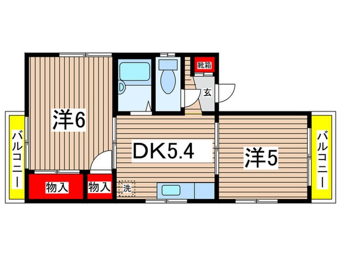 エースハイツの物件間取画像