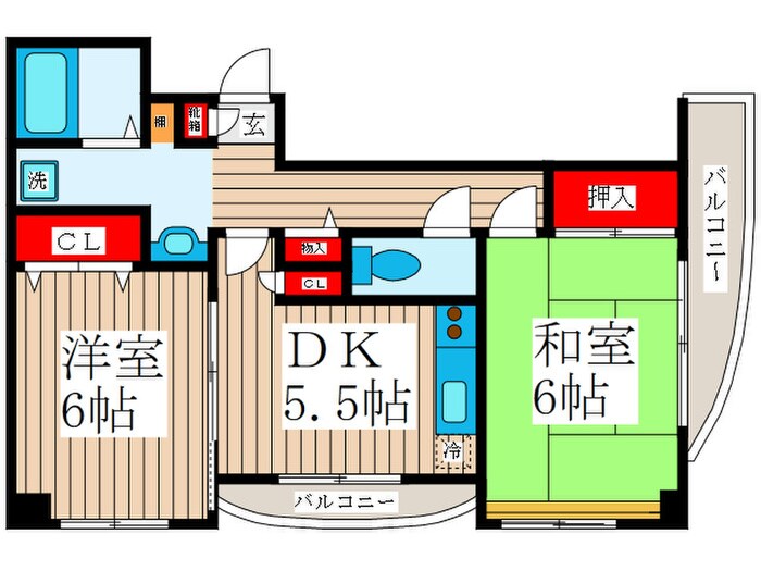 三愛西一之江マンションの物件間取画像