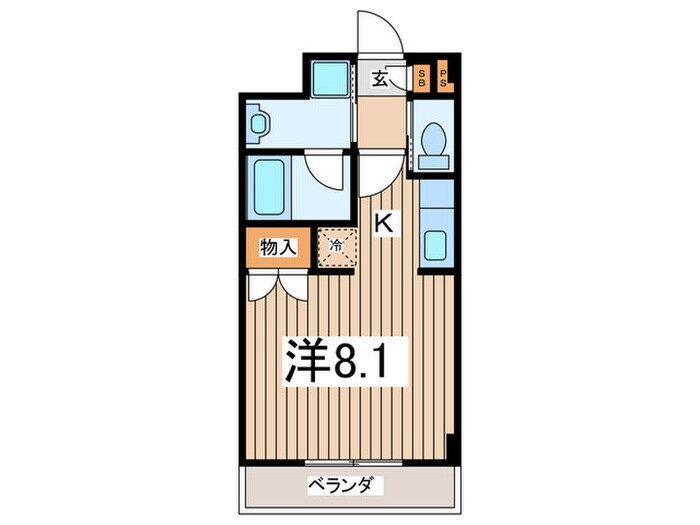 クレイン壱番館の物件間取画像