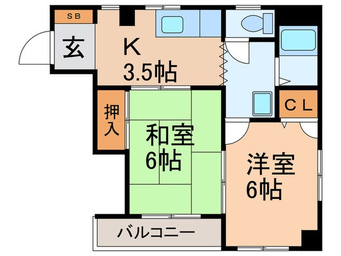 矢口ビルの物件間取画像