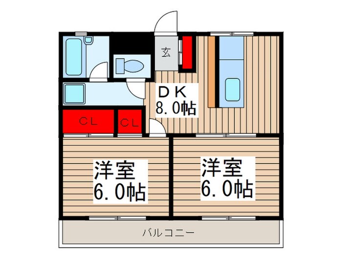 エレガンスシティの物件間取画像