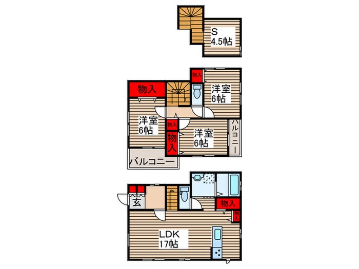 野田市山崎戸建の物件間取画像