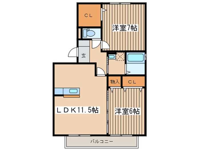 ブレンド下九沢の物件間取画像