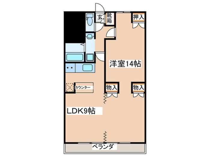 玉川学園マンションB棟（306）の物件間取画像