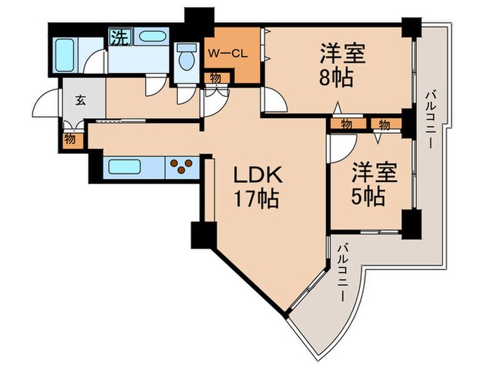 ﾘﾊﾞ-ｼﾃｨ21ｲ-ｽﾄﾀﾜ-ｽﾞ8号棟の物件間取画像