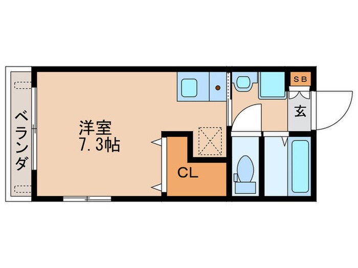 クレール国立の物件間取画像