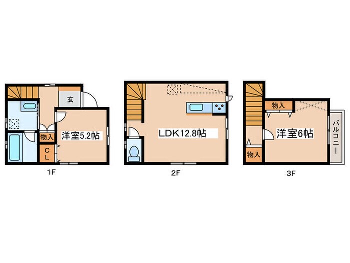 西蒲田２丁目貸家の物件間取画像