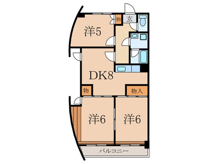 グロ－リアス前沢の物件間取画像