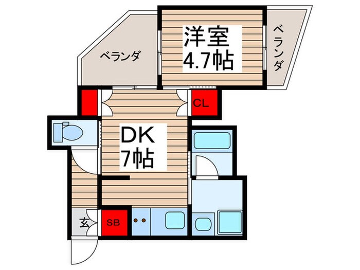 レジェイド松戸（603）の物件間取画像