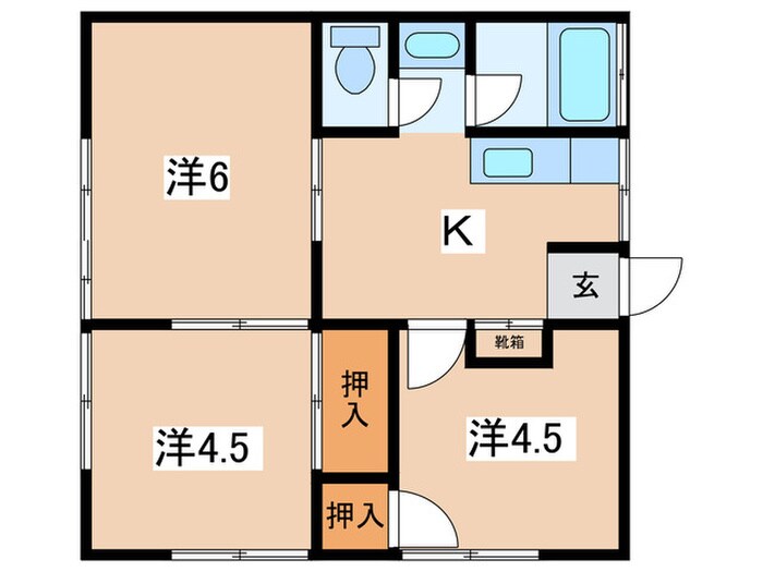 サカウエハイツの物件間取画像