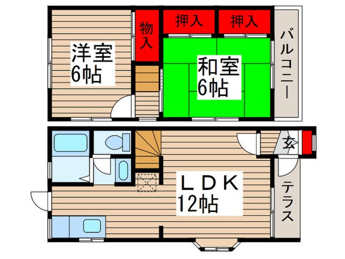 ドルフＫ２の物件間取画像