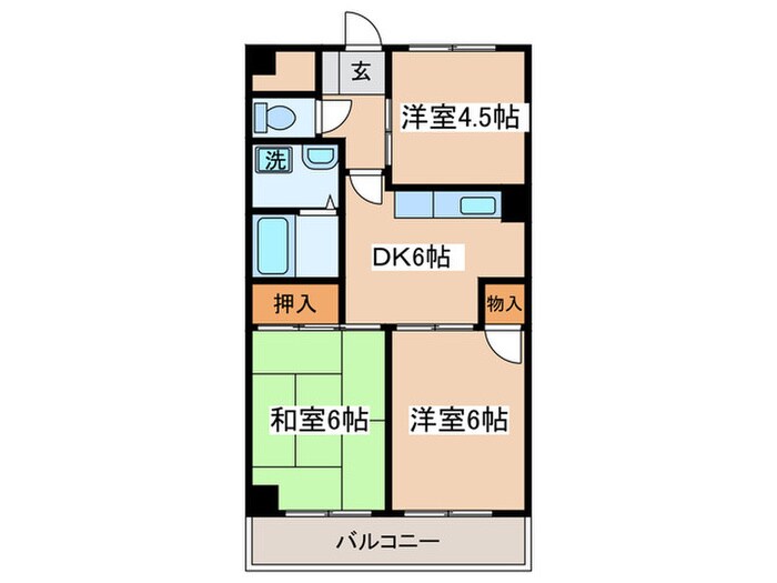 大川マンションの物件間取画像