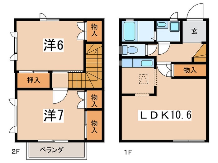 田宮邸テラスハウスの物件間取画像