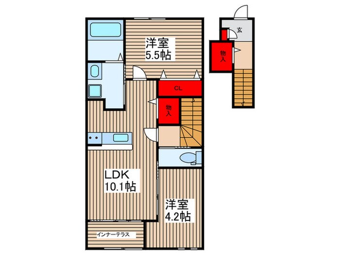 仮）緑区三室新築アパートの物件間取画像