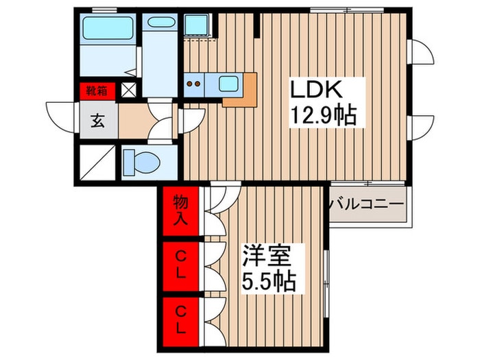 コモド東大宮の物件間取画像