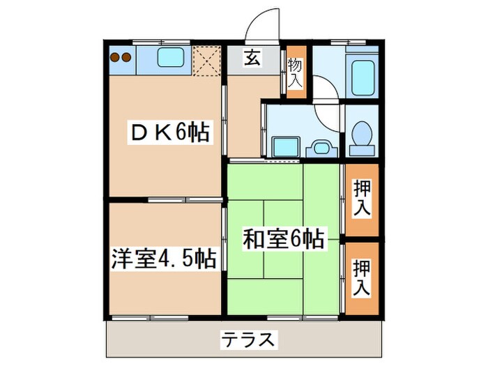 スカイハイツの物件間取画像