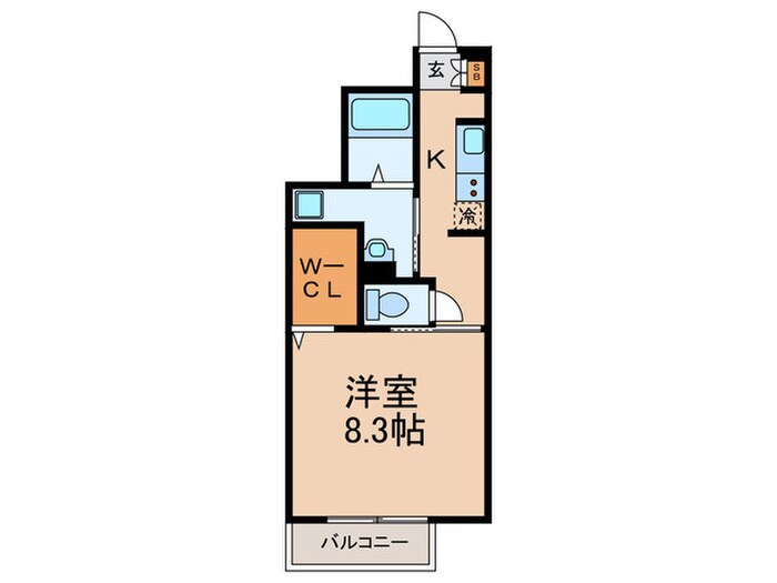 ロンサールB棟の物件間取画像