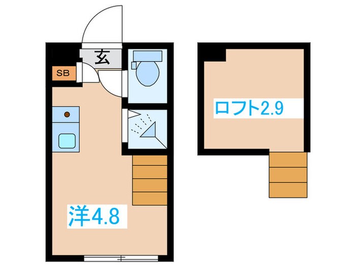 ハーモニーテラス下高井戸Vの物件間取画像