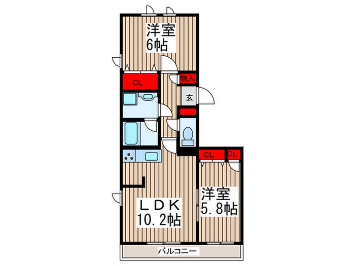 レグルス イソラの物件間取画像