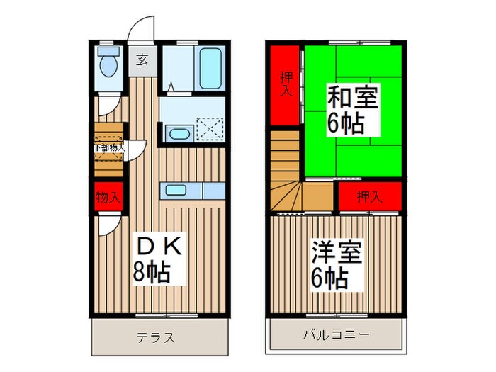 コーポイツミの物件間取画像