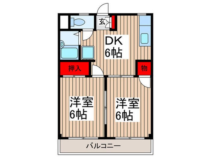 元木コ－ポの物件間取画像