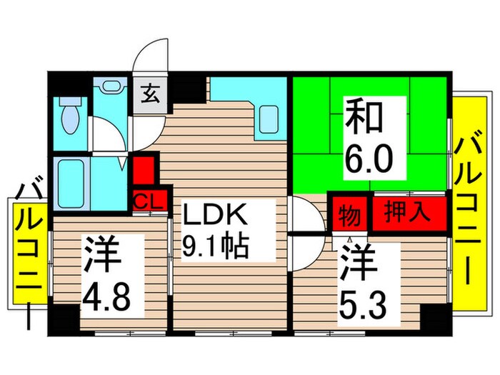 PRISM COURT綾瀬の物件間取画像