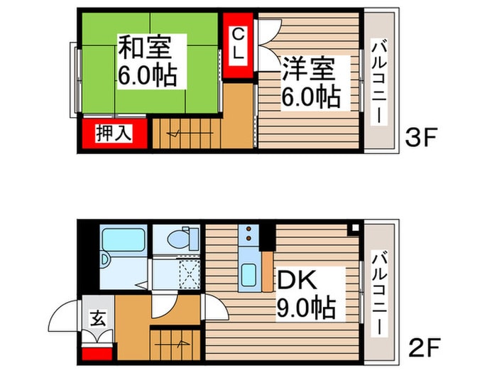 ア－バンハイムの物件間取画像