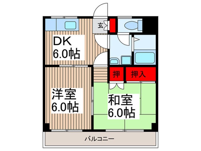 エステートハラビルの物件間取画像