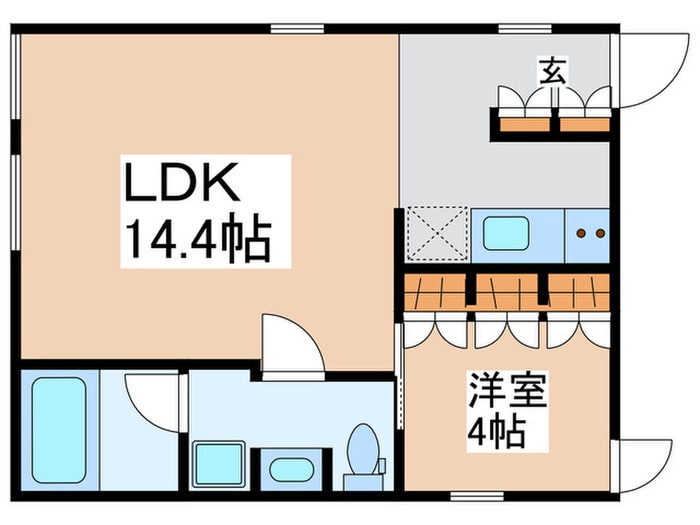 エスセナーリオ若松町の物件間取画像