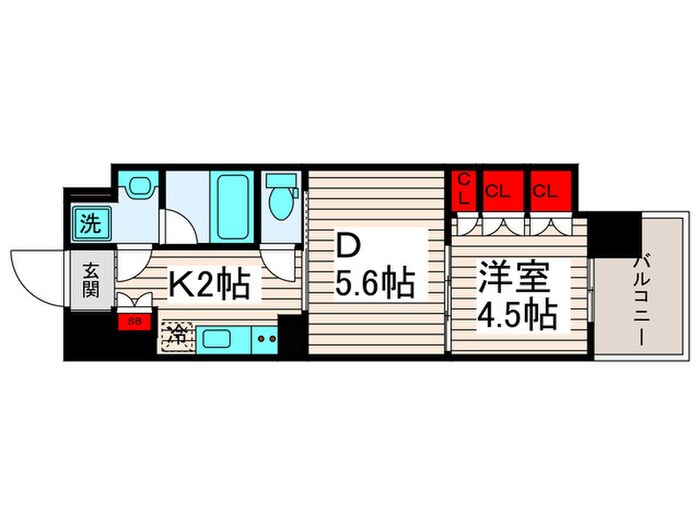 パレステージ江北Ⅲ　東館(206)の物件間取画像