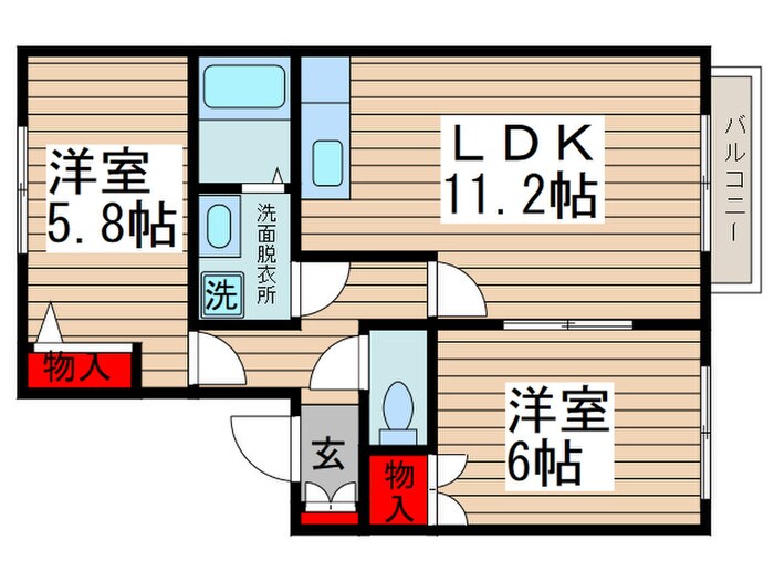 サンフレンドハイツＣの物件間取画像