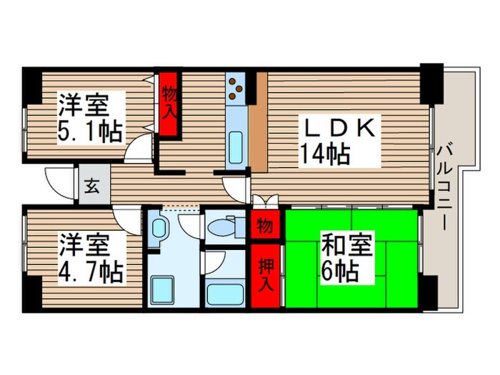 秋津コートの物件間取画像