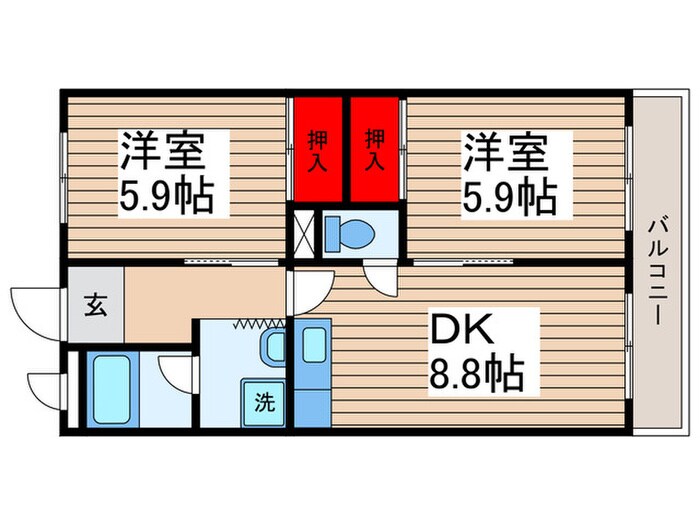 ハイム広尾の物件間取画像