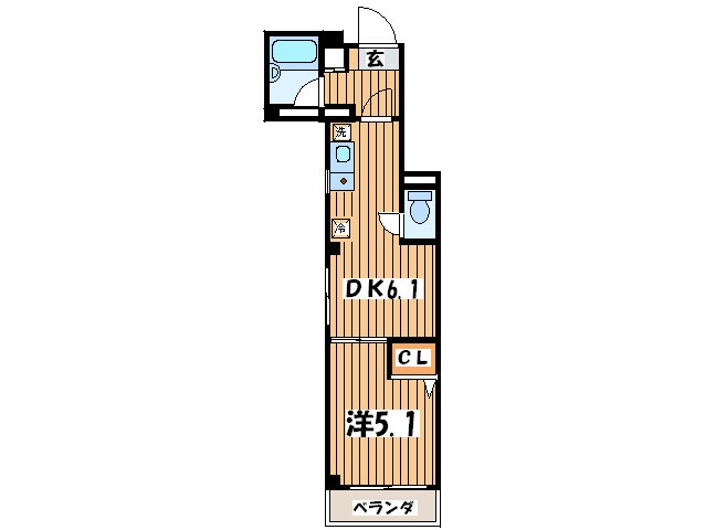 第２ライフ山手の物件間取画像