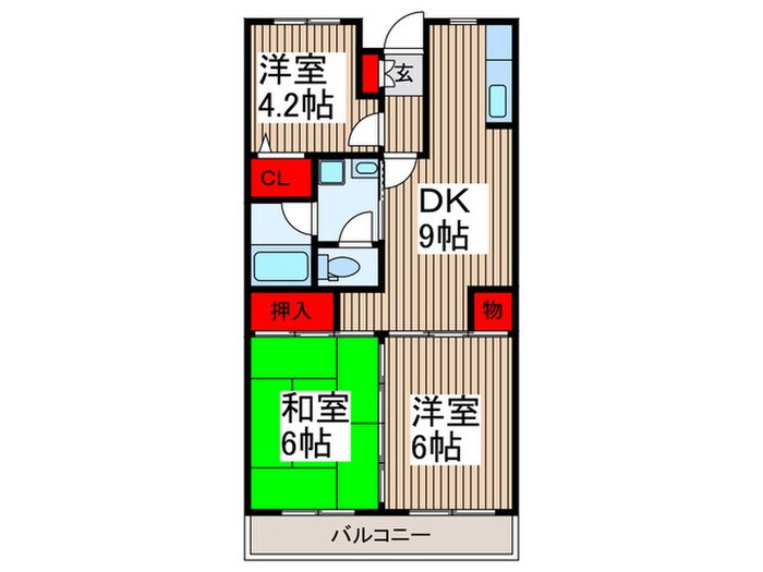 ヒルサイドテラス鶴ヶ島の物件間取画像