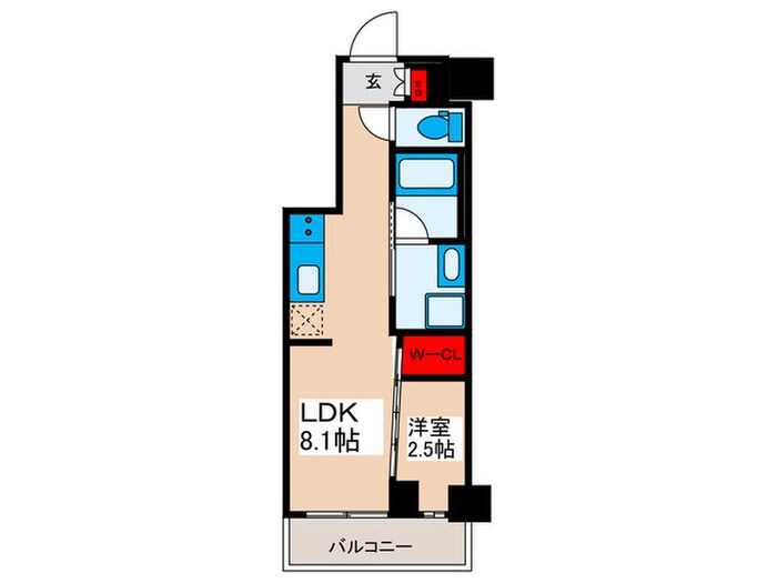 ﾌﾟﾗｳﾄﾞﾌﾗｯﾄ西日暮里ﾃﾞｨｱｰｼﾞｭの物件間取画像