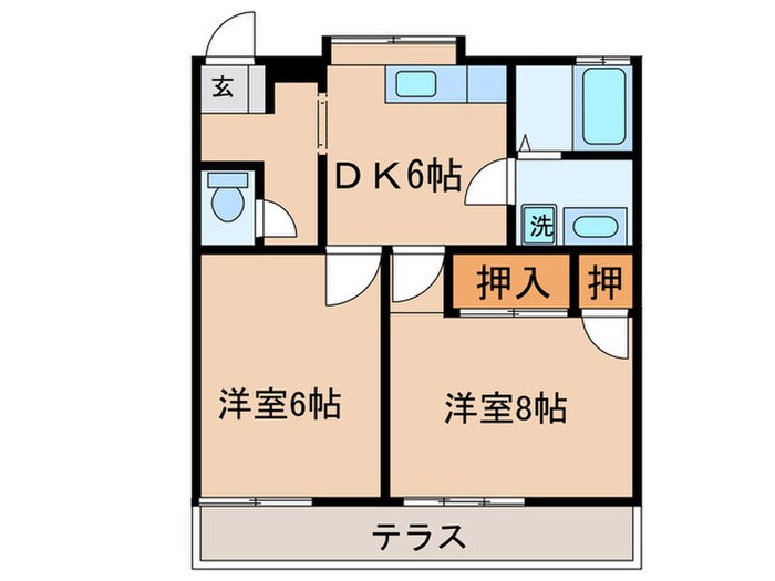 コーポ三原台　1の物件間取画像