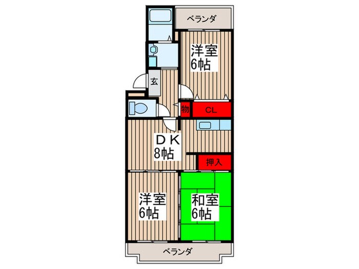 グリ－ンタウン本中山の物件間取画像