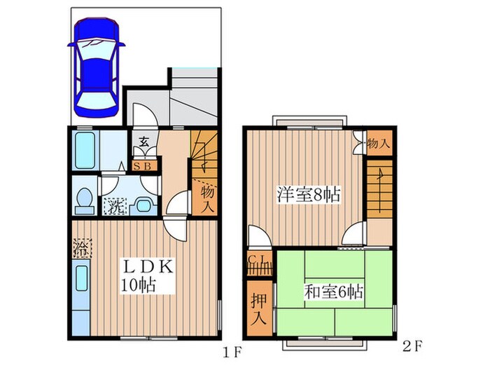 中村メゾネットの物件間取画像