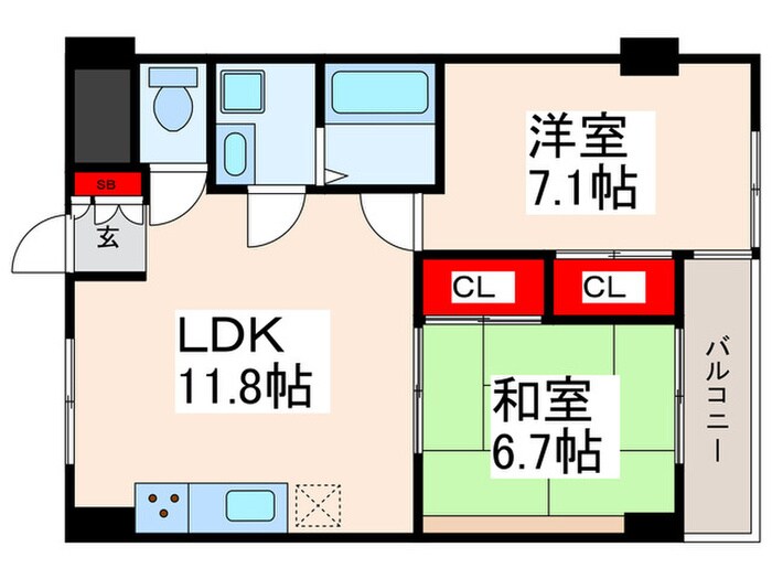 コスモリード篠崎駅前(704)の物件間取画像